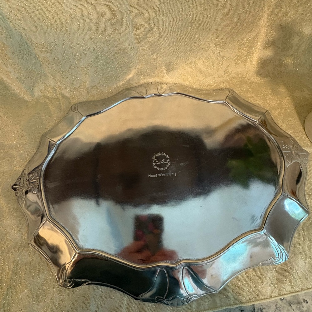 Arthur Court Large Fleur De Lis Serving Platter - Picture 5 of 6